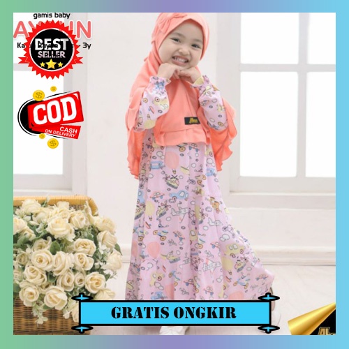 Gamis Anak Lebaran Terbaru 2022 Umur 3 4 5 6 7 8 Tahun Remple Murah Perempuan Muslimah Gamis Anak Ba