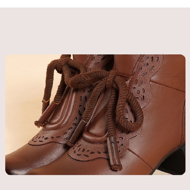 Original Kulit Asli Sepatu Boots Wanita Tinggi Casual Import Keren Formal Lembut Kerja Kuliah Cewek Nyaman Cantik Kekinian 176