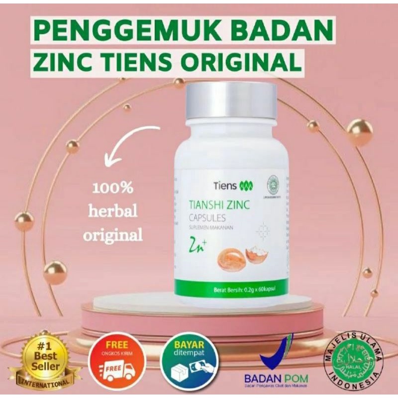 ZINC CAPSULES TIENS | VITAMIN PENAMBAH BERAT BADAN | OBAT PENAMBAH BB | PENAMBAH BERAT BADAN ANAK DA