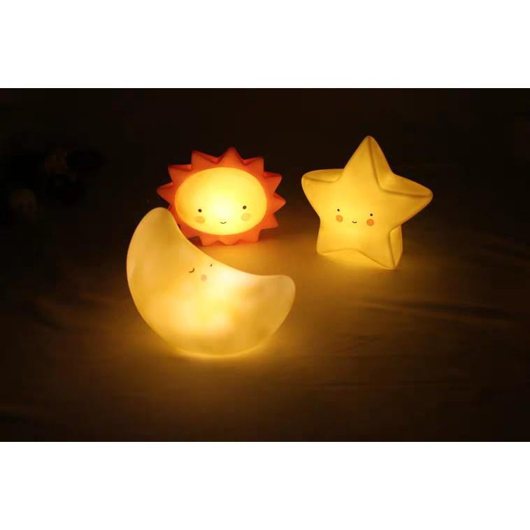 ELFYDO HL0031 Lampu Tidur Motif Awan Bulan Bintang Lampu Tidur Batrai LED Lampu Tidur Unik