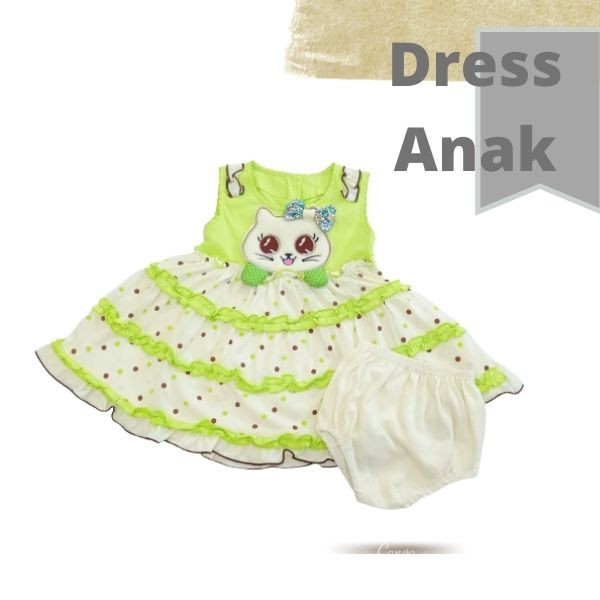 Baju Anak Perempuan Setelan Baju Bayi Perempuan | Dress Anak Motif Size 1-2 tahun