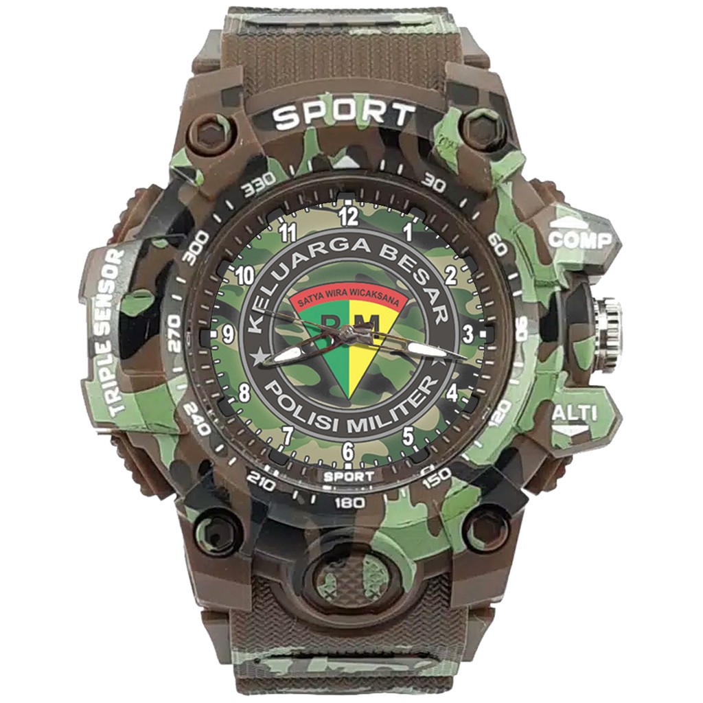 {Istimewa} Jam Tangan PM - POLISI MILITER 10 Coklat Army Water Resistant