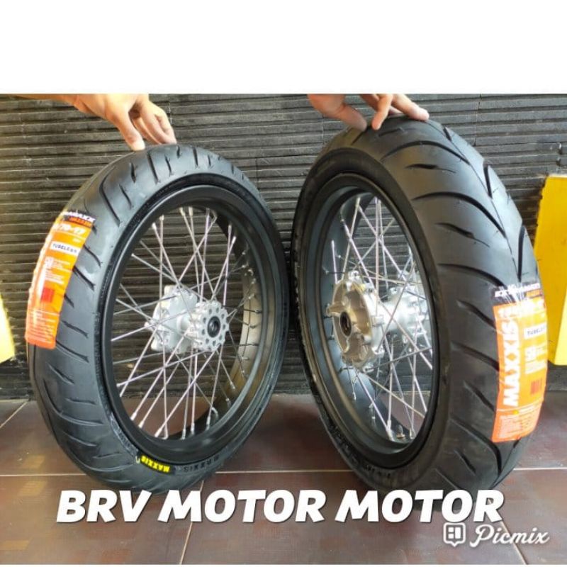 Ban Set Honda Crf150L 300-350-17 Ban 110 Dan 130 Tromol Original Asli