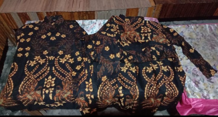 Kemeja Batik Pria Batik Kondangan Kemeja Modern Motif Wulu Kuning