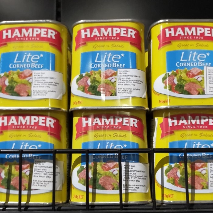 

Gg01Hh Hamper Corned Beef Lite 340 Gr Cornet Can Ds01Gkk