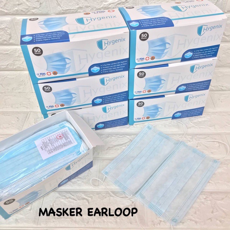 [FREE KONEKTOR] MASKER BIRU EARLOOP 3PLY ISI 50PCS BERGBAGAI MACAM MERK NON WOVEN FACE MASK / MASKER TELINGA TERMURAH