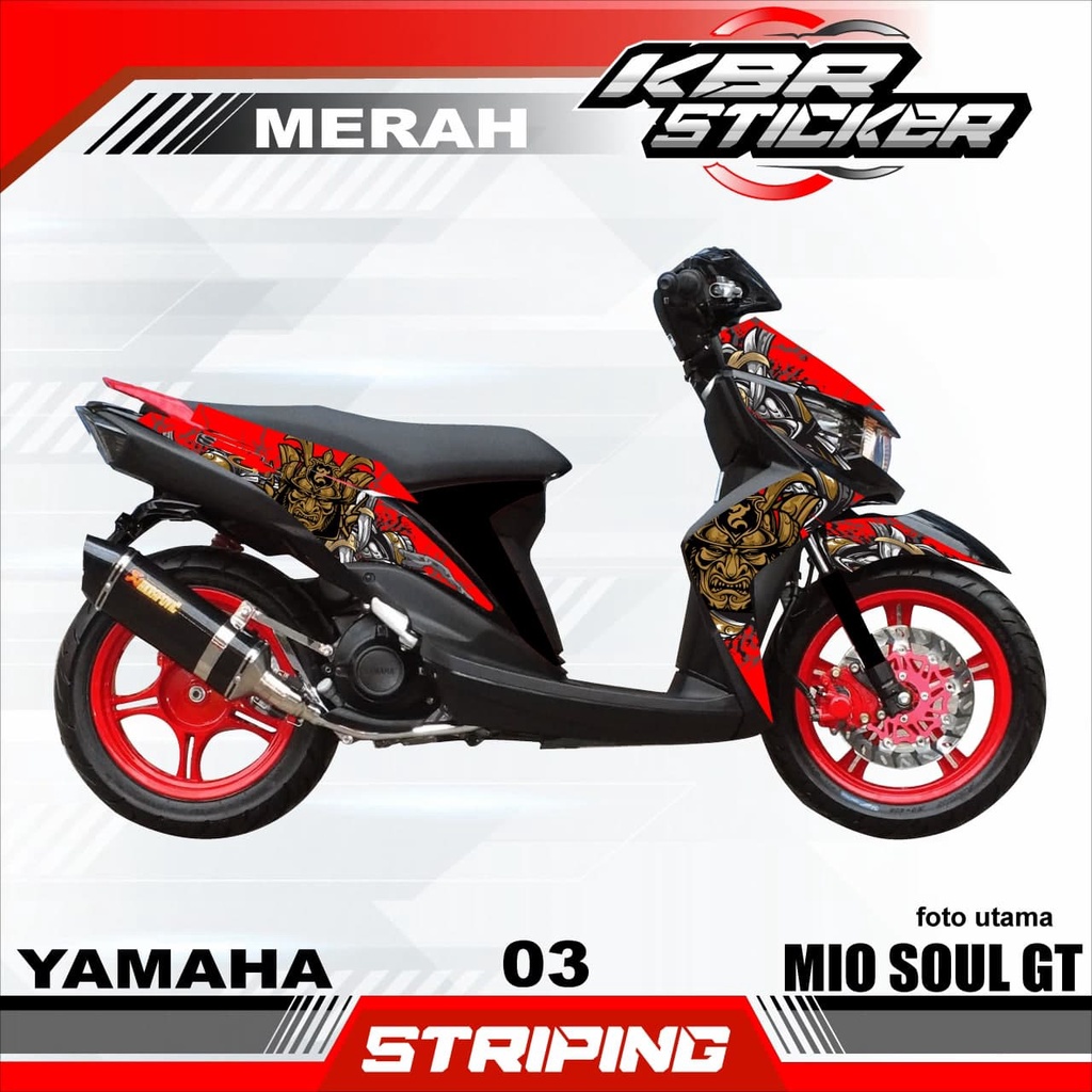 (COD) MIO SOUL GT Stiker Motor Striping MIO SOUL GT Yamaha variasi Racing 03