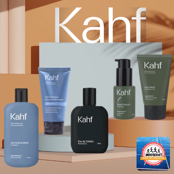 KAHF Men All Products - Sunscreen Parfum Shampoo Keramas Sabun Mandi Cuci Muka Perawatan Wajah Badan