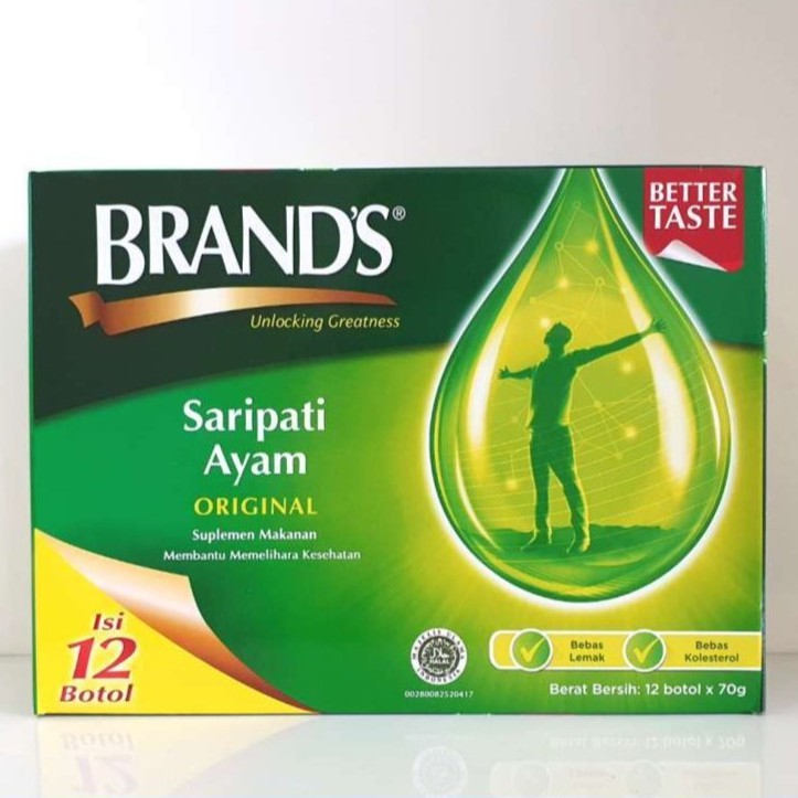 Brand's Sari Pati Saripati Ayam Orginal Brands 12 botol x 70 gr