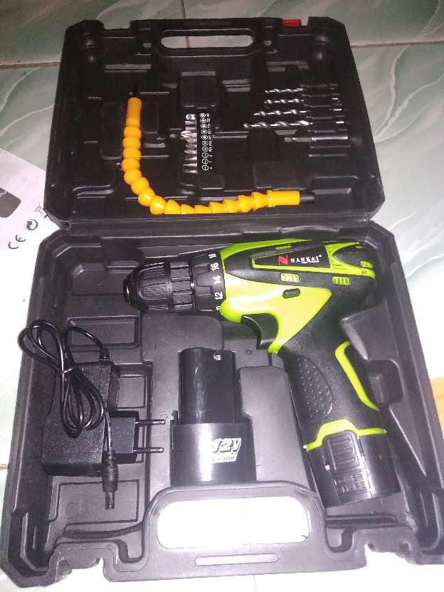 Obeng Bor Tangan Elektrik Charger Cordless Screwdriver Nankai