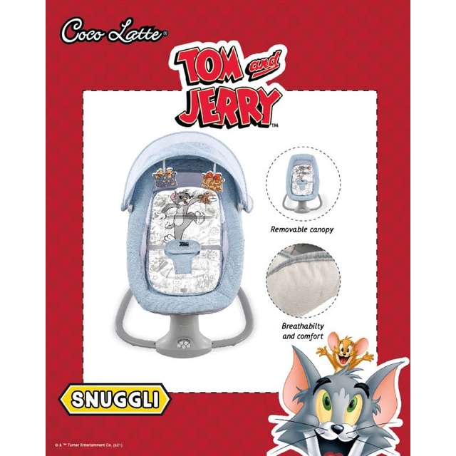 Ayunan Otomatis Cocolatte Weeler Swing Snuggli BabyDoes Claptown-Tom & Jerry Edition