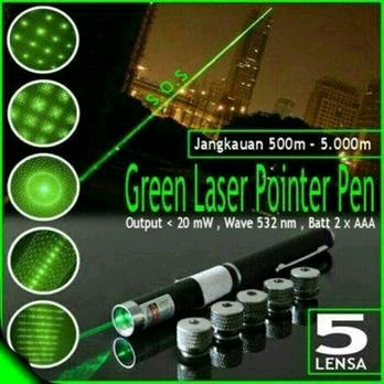 Laser 5 Mata - Laser 5 Lensa - Laser Pointer