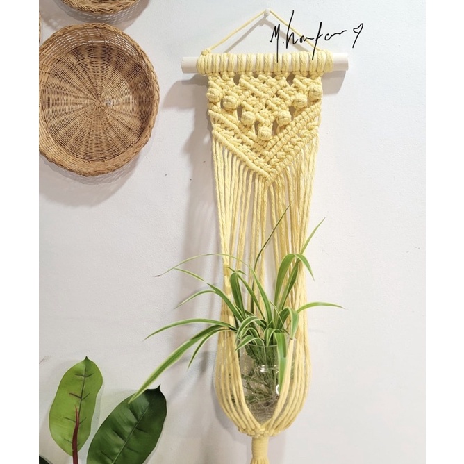 rak ( Tali ) pot untuk bunga hias macrame hiasan dinding rumah