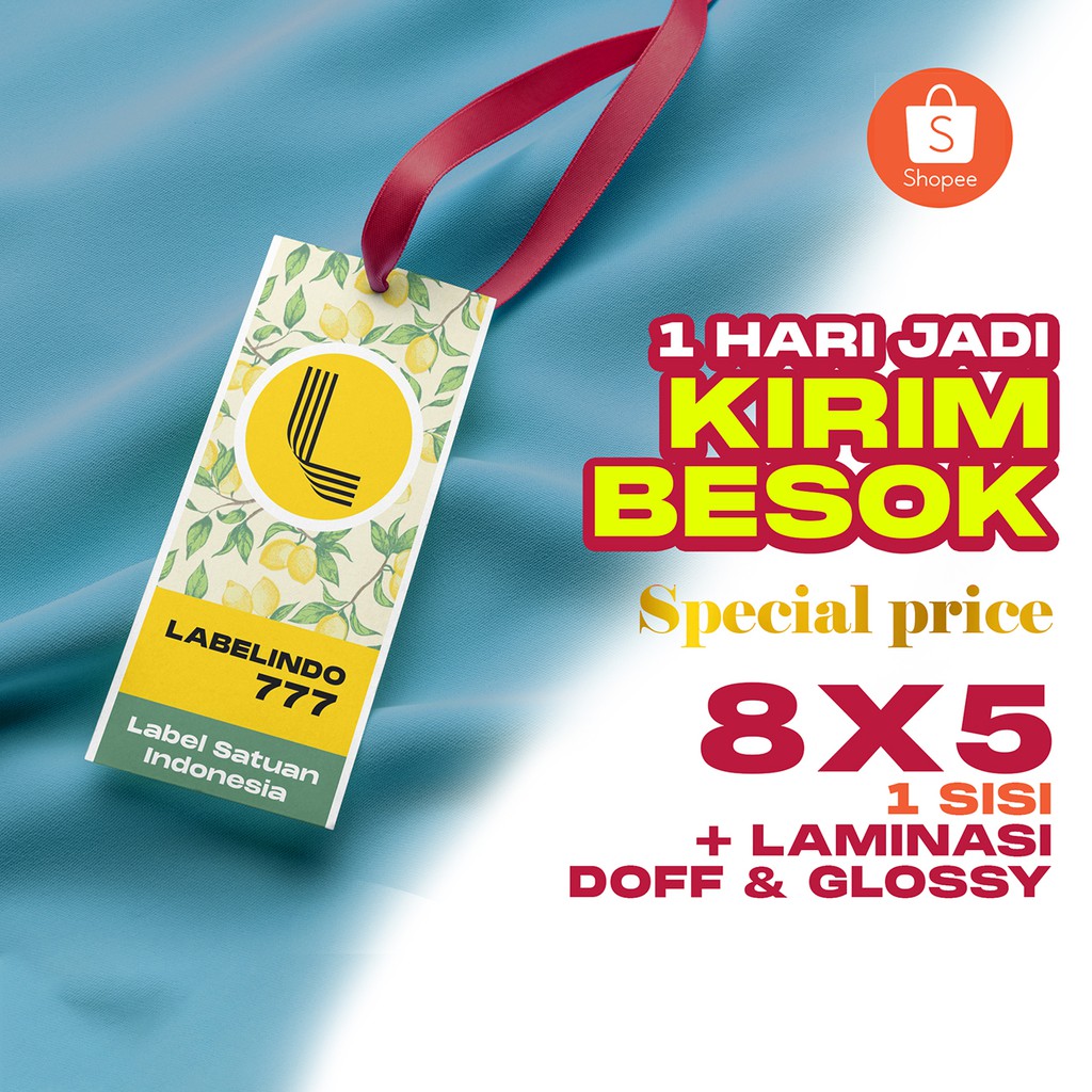 

Label Baju / Hangtag UK 8x5 cm / Tercepat dan Termurah