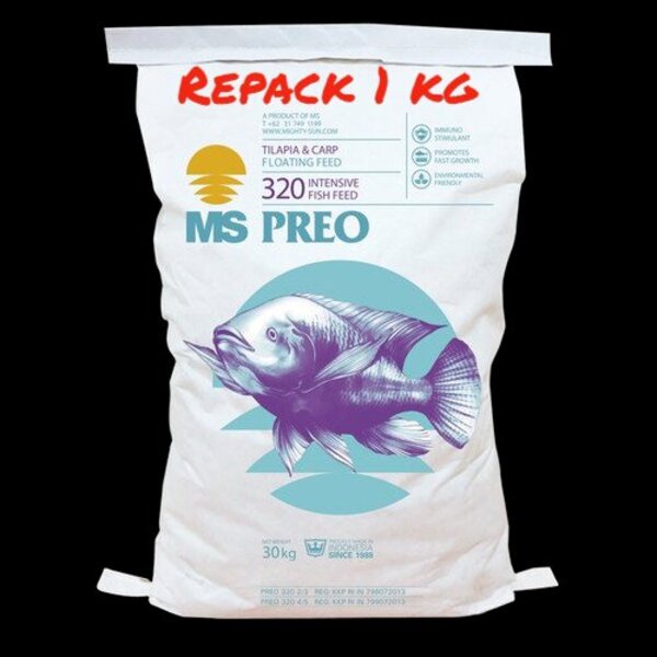 Preo 320-3 Repack 1kg 1 kg Pakan Pelet Pellet Makanan Khusus Ikan Nila