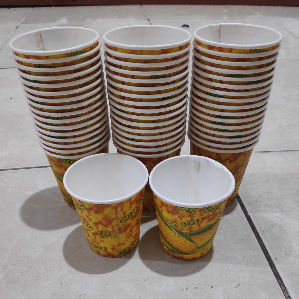 Gelas jagung, Gelas kertas uk 6,5 oz, Papercup / Paper cup