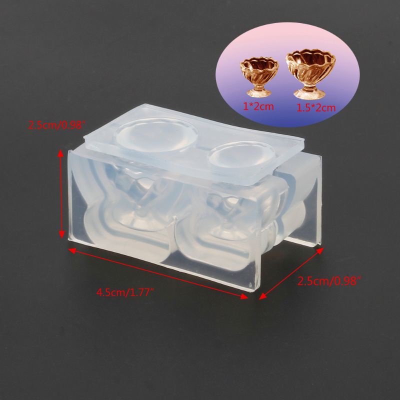 SIY  Real Small 3D Glass Goblet Cup Silicone Resin Mold Set DIY Resin Art Craft Tools