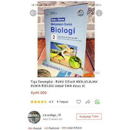 Jual Buku Siswa Menjelajah Dunia Biologi Untuk Sma Ma Kelas Xi Shopee