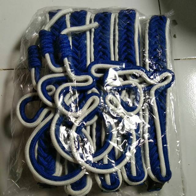 Tali kur Komando-tali kur pramuka biru list putih