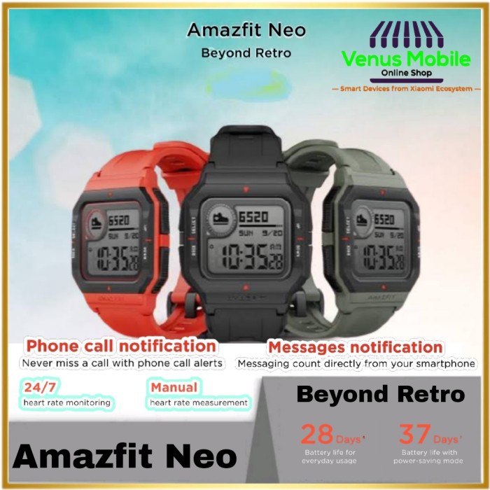 Amazfit Neo Byond Retro Smart Watch Bluetooth 5ATM