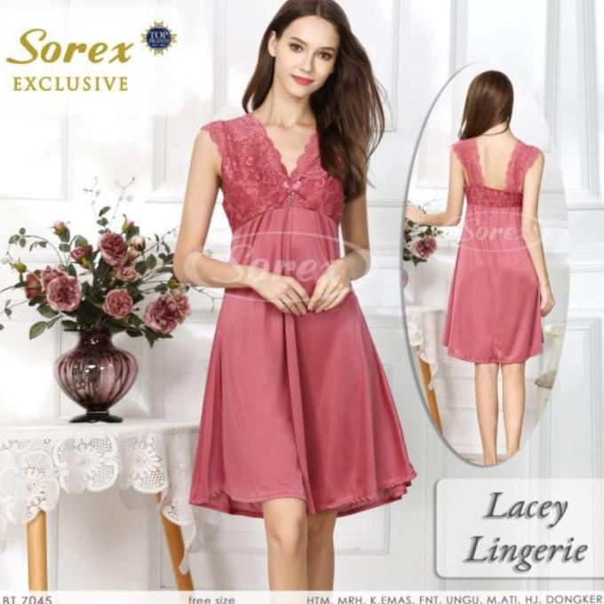 Baju Tidur Wanita Sexy -Lingerie Satin Exclusive Premium Sorex Bt 7045