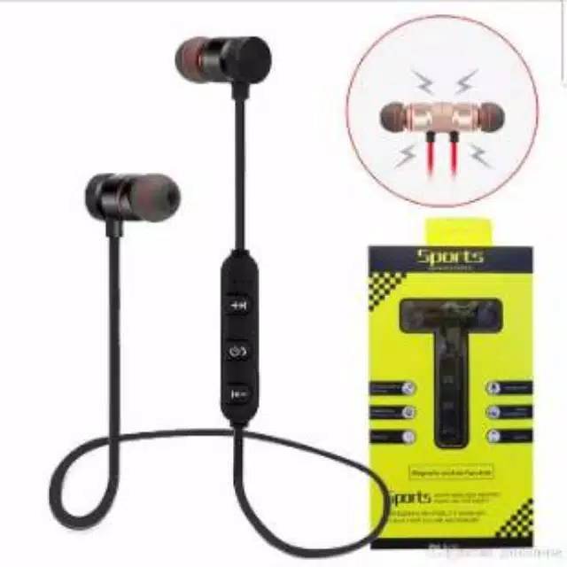 Earphone Handsfree Wireless Bluetooth  Magnetic Sporty