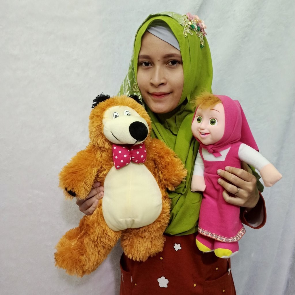 Boneka Marsha &amp; bear sepasang