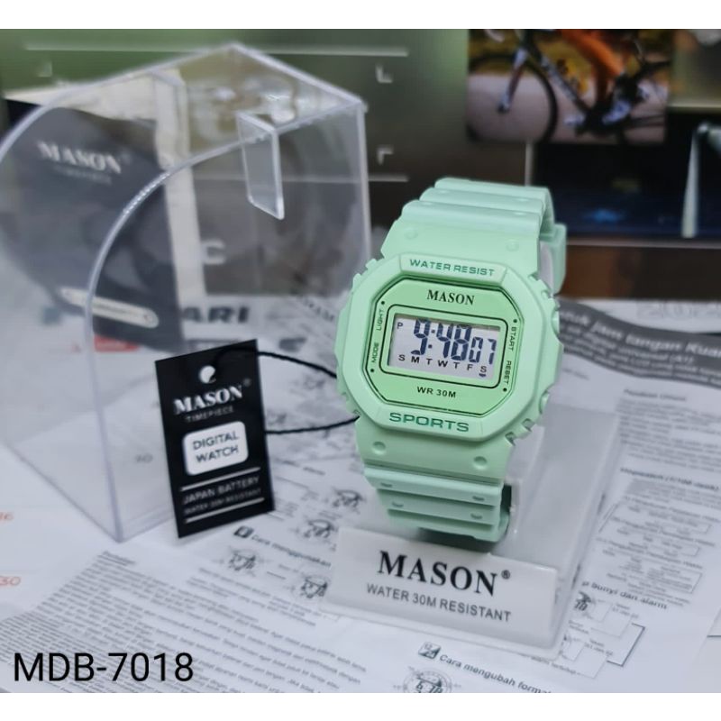 Jam Tangan Anak Digital Mason MDB 7018 Rubber Original