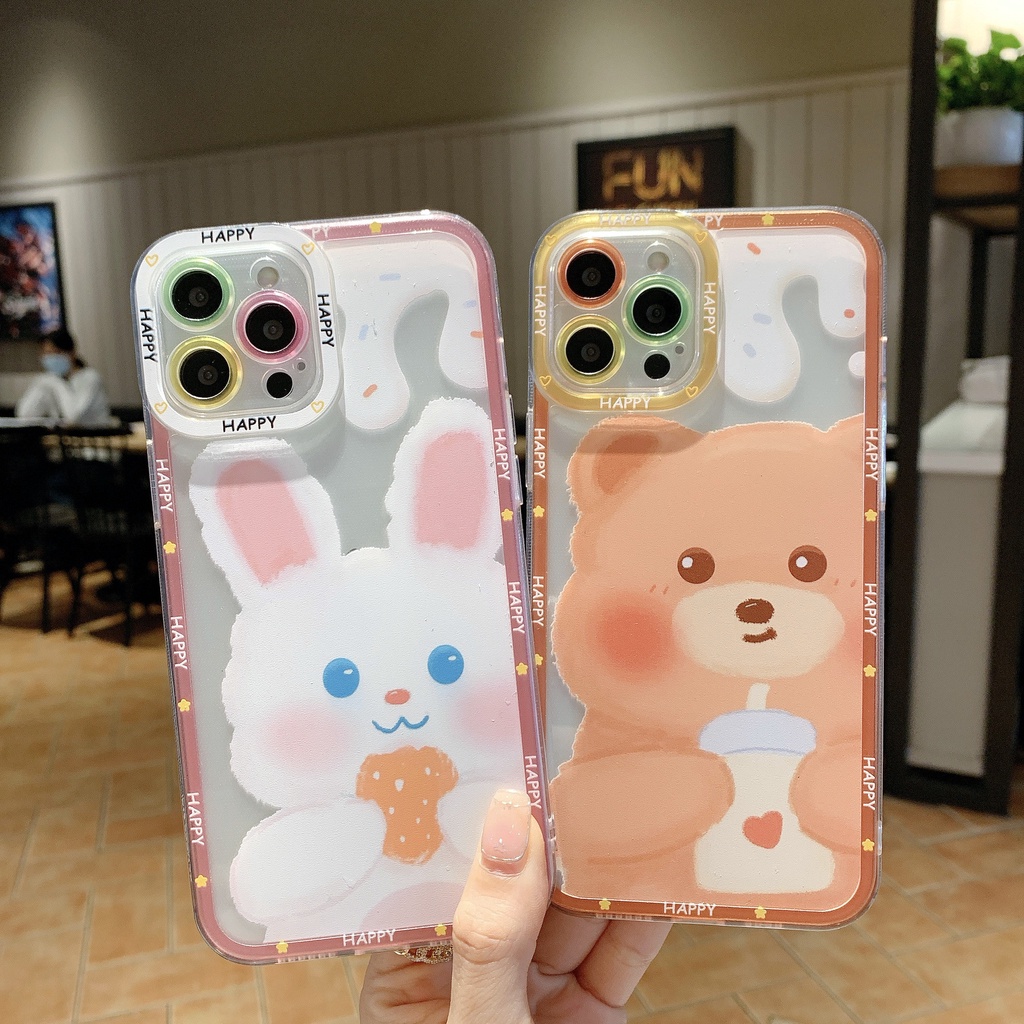 Softcase lens cover cartoon iPhone type 12 13 mini pro promax