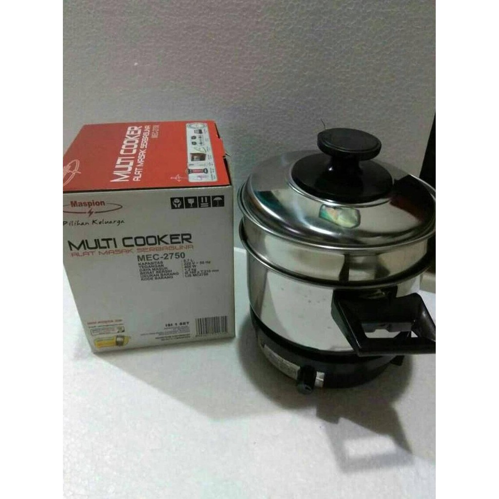 New Arrival Panci Serbaguna Listrik Elektrik - Maspion Mec 2750 Multi Cooker Alat Masak Serbaguna