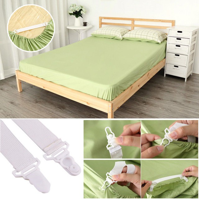 Tali Sprei Karet Strap Pengikat Pengencang Pengait Ujung Sprei Kasur Gripper Harga 1 PCS
