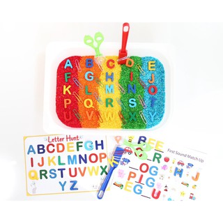 Jual Sensory Bin ABC Letter Hunt Series / Sensory Play Montessori ...