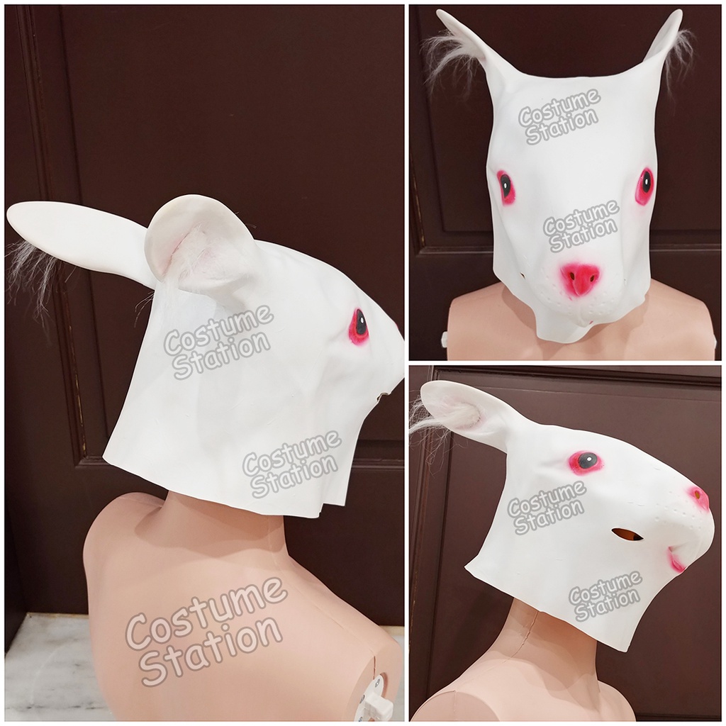 Topeng Kelinci / Rabbit Bunny Mask Latex Hewan Binatang Animal Halloween