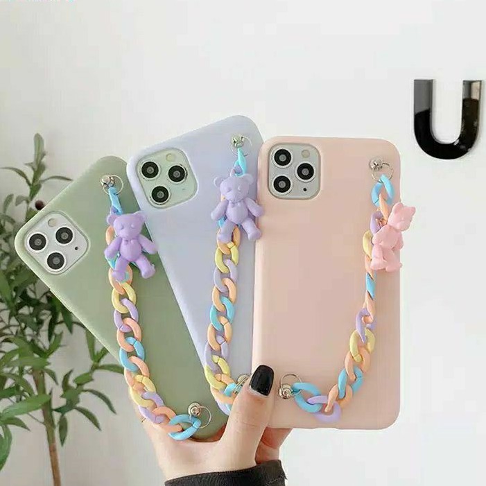 HAND GRIP CHAIN CASE OPPO A5 2020 A9 2020 XIAOMI REDMI NOTE 8 9 CASING HP TALI RANTAI