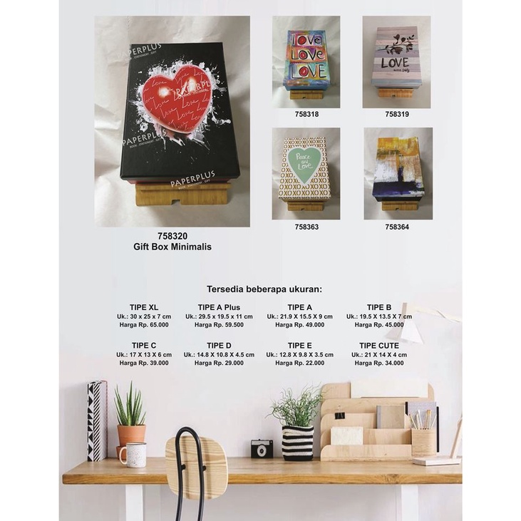 

Kotak kado/Kotak Hadiah/Gift Box Minimalis A Plus_Love Merah Hitam