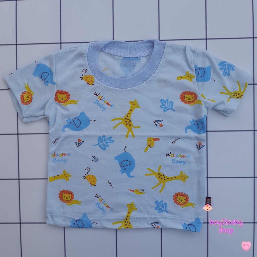 Kaos oblong bayi lengan pendek Tara Baby Size S, M, L Isi 1 PCS