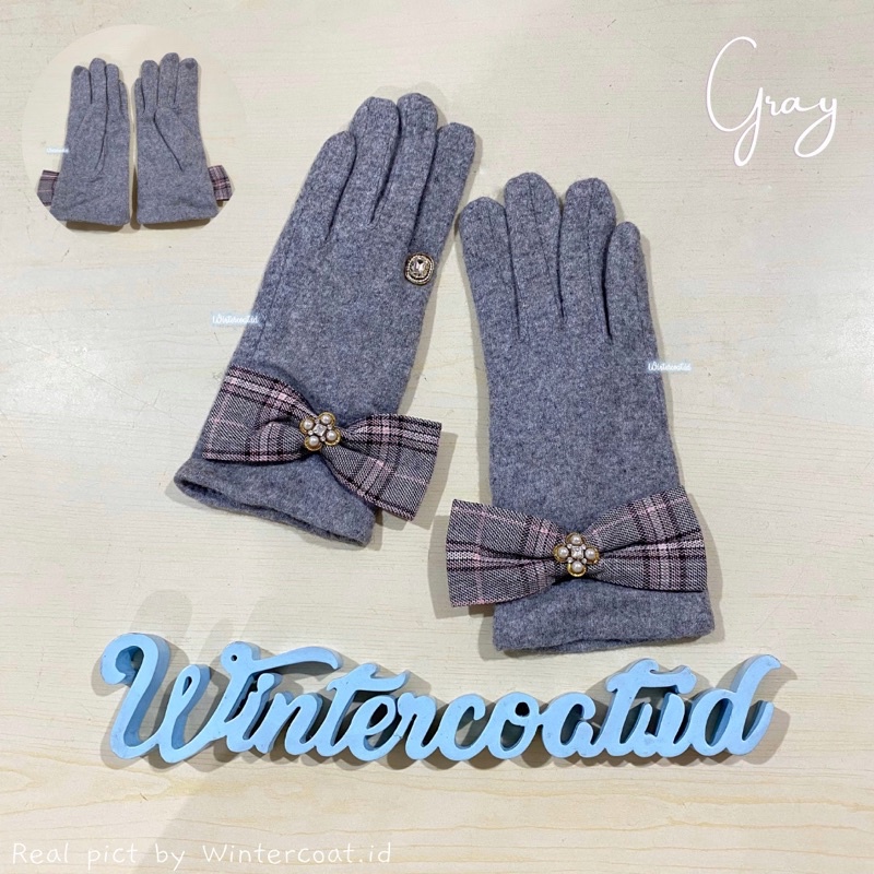 Sarung tangan wanita fashion winter gloves woman musim dingin cantik korean style import hangat kawaii