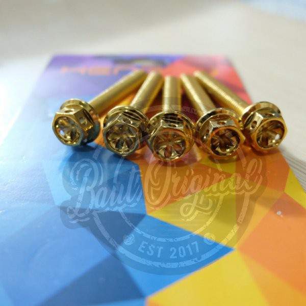 Baut probolt gold flower M8x55 8x55 drat 12 panjang 5.5cm heng thailand harga satuan