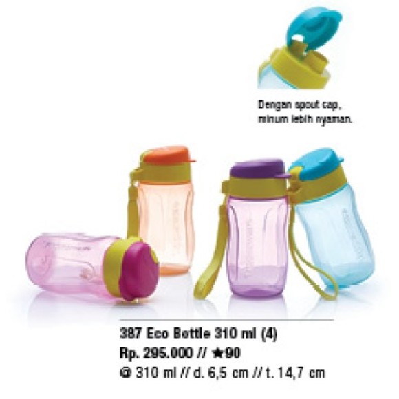 Botol Minum Tupperware 387 Eco Bottle 310 mL 4 varian