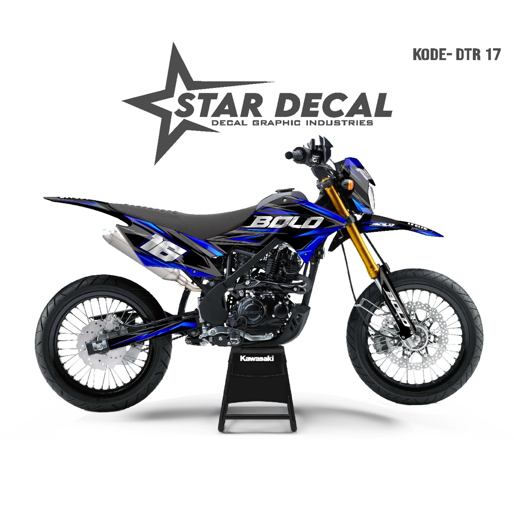 STAR DECAL | Decal DTRACKER full body | Biru Motif Abu