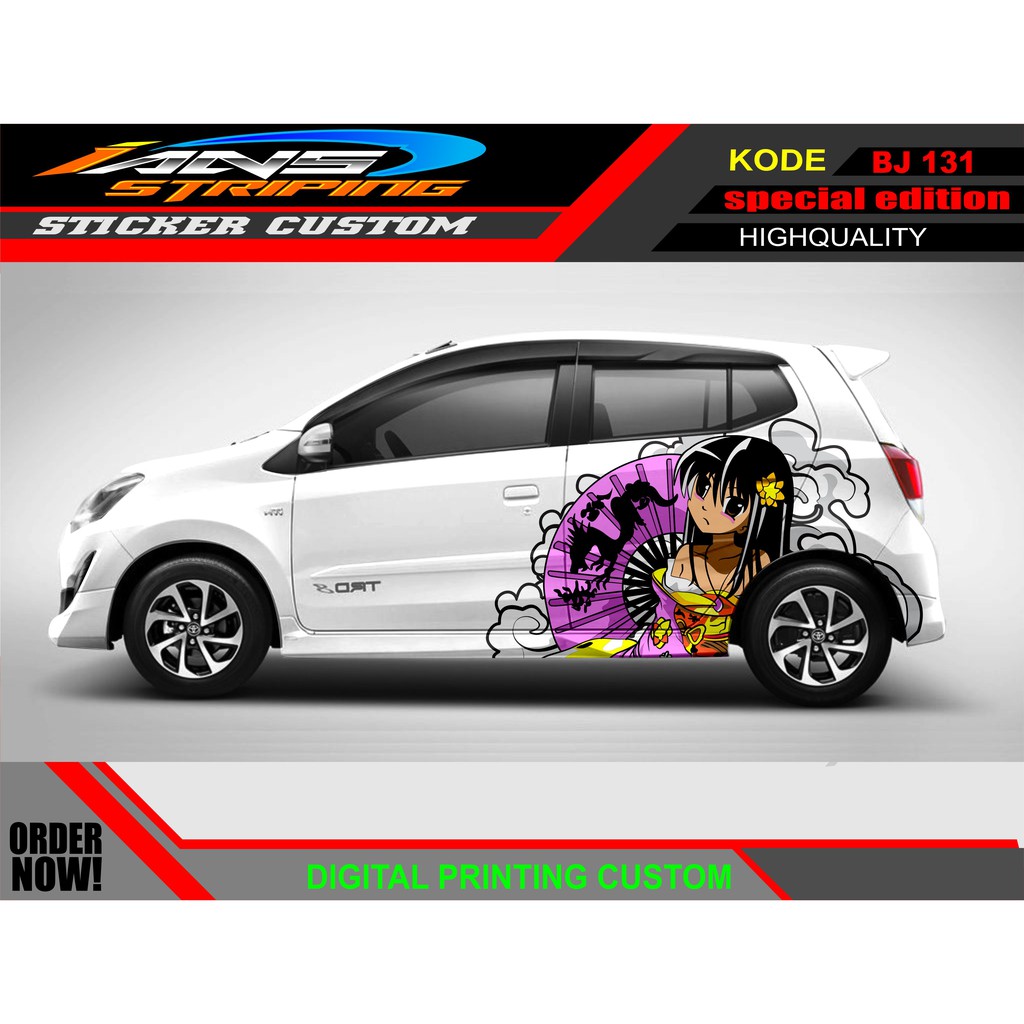 DECAL STICKER AGYA AYLA / STICKER HONDA JAZZ / STICKER DECAL MOBIL JAZZ / DECAL STICKER MOBIL HONDA