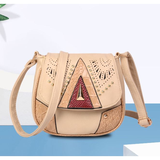 TAS SELEMPANG WANITA PESTA ARIANA TA012M4 KREM COKLAT MURAH KULIT SLING BAG FASHION IMPORT PREMIUM