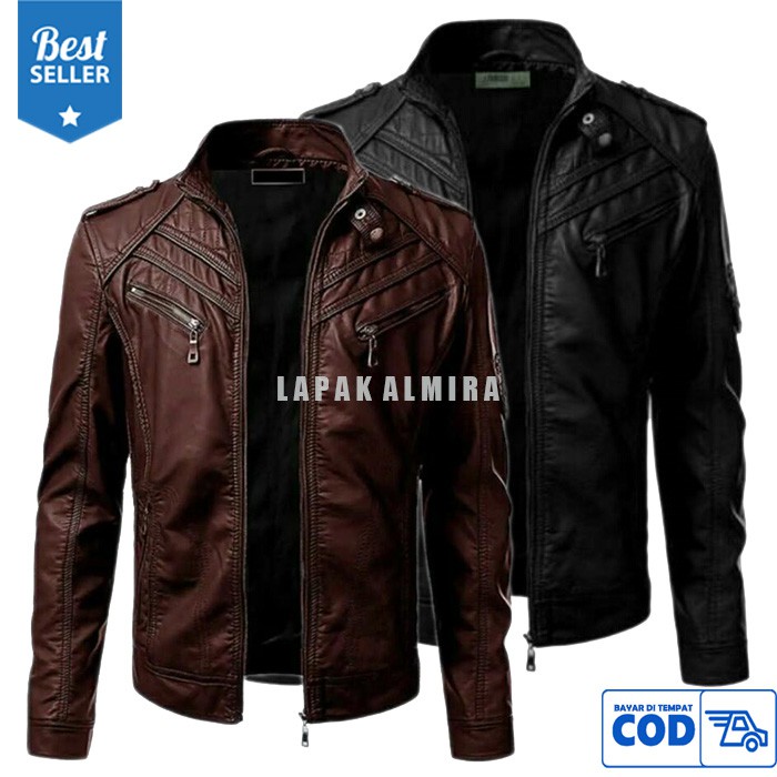 Jaket Kulit Sintetis PU Leather Pria Boy Anak Jalanan