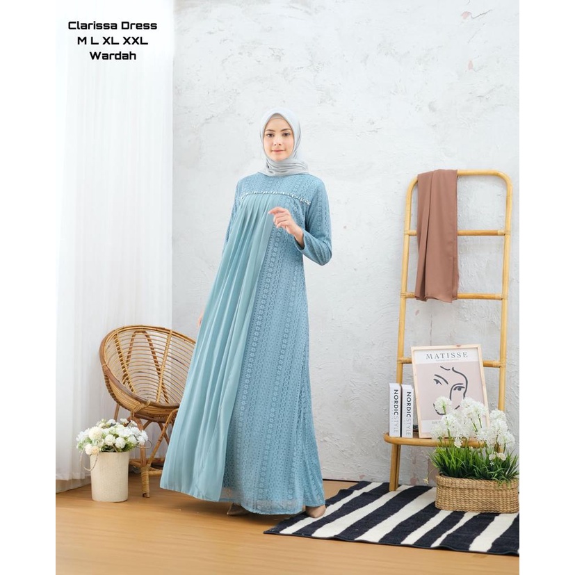 Permata Olshop / Clarissa Dress NF / Kebaya Modern / Gamis Kebaya Pesta Mewah