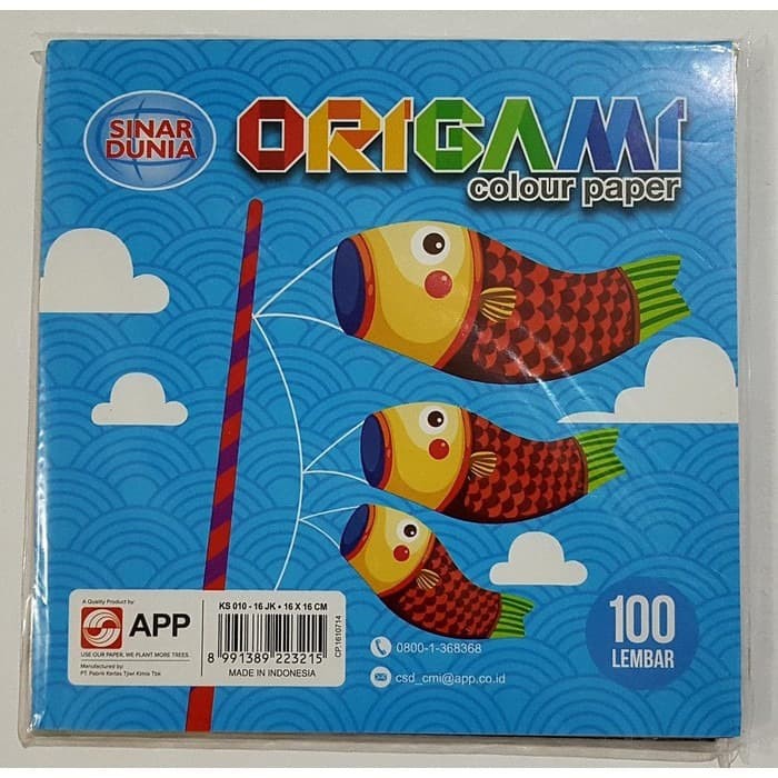 

TBMO KERTAS ORIGAMI 16X16 ISI 100/ISI 25 SINAR DUNIA --