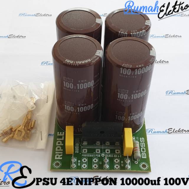Kit PSU 4 Elco NIPPON 10000uf 100V Plus Skun
