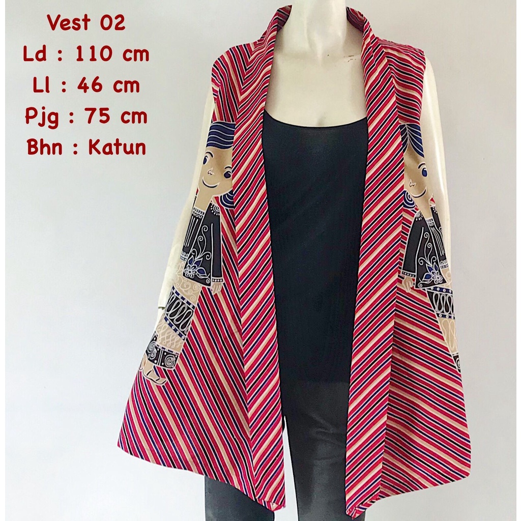 Vest 02 batik solo outer kerja dan santai