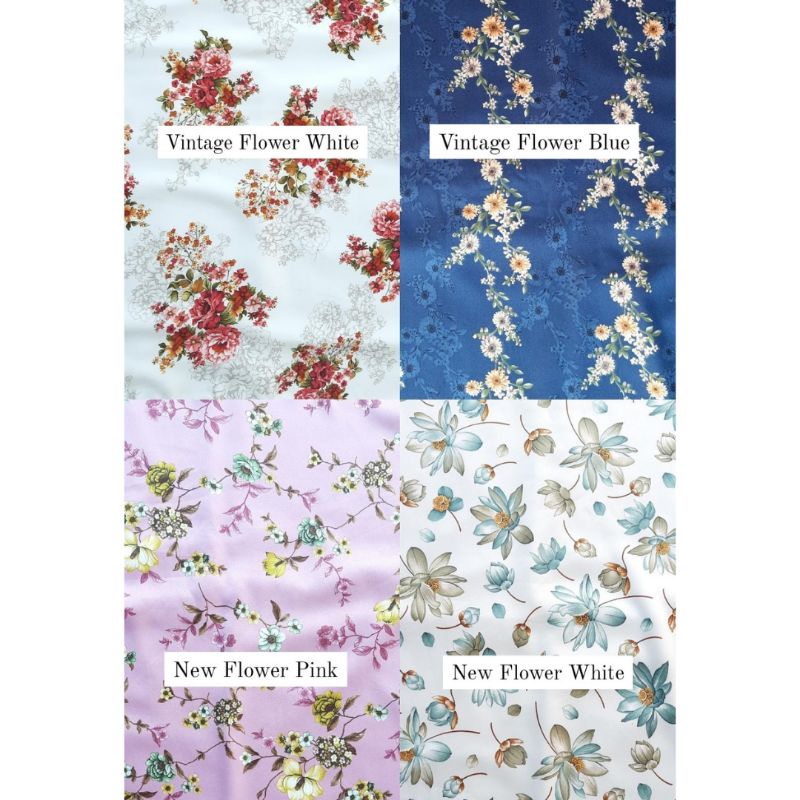 BANDANA / SCARF MOTIF | Ikat Kepala Gaya Korea Vintage Elegan Bahan Satin untuk Wanita