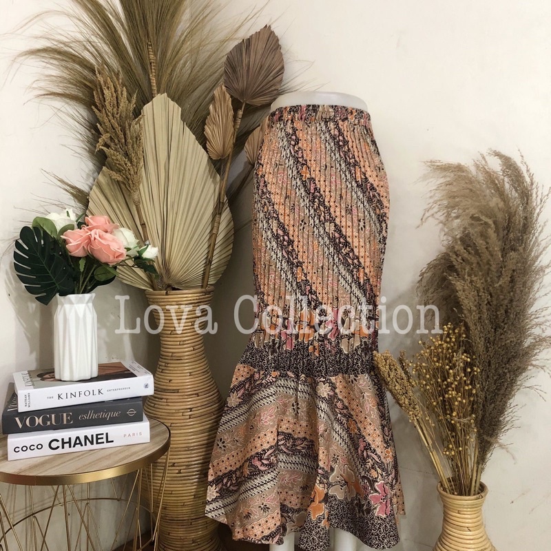 ROK BATIK DUYUNG PLISKET-Lereng Bunga Salem