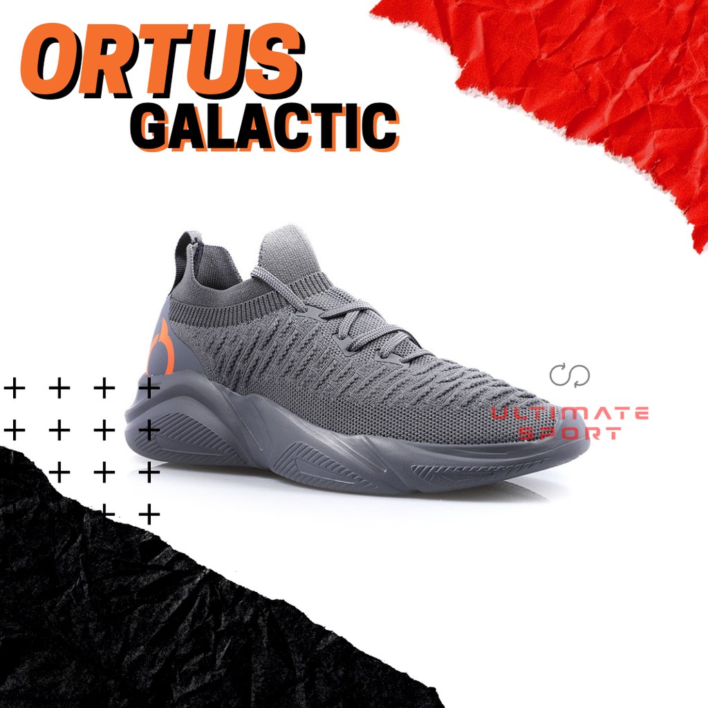 Sepatu running Ortuseight Galactic - Gunmetal/Ortrange-